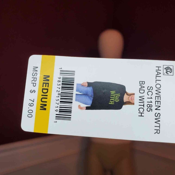 Bad Witch Sweater By Vince Camuto | Color: Black | Wicked | RRR Apparel - Picture 3 of 5